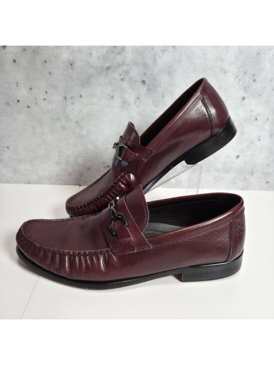 Bruno Magli Bordo Leather Horsebit Loafers Shoes Praline Brown 8.5M Italy main image 9